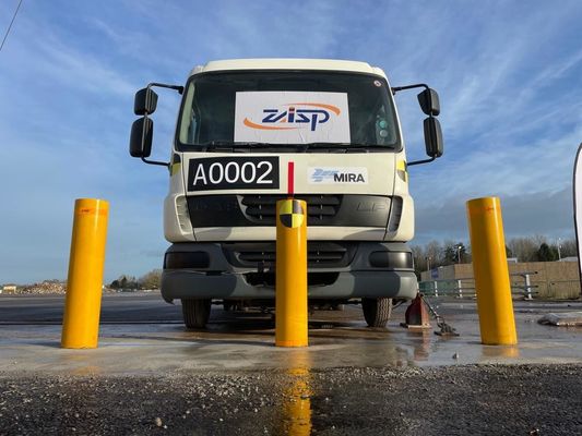 Stainless Steel Fixed Bollards with Reflective Tape for Security