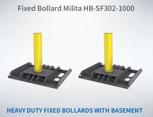 IWA 14-1 Crash Rated Fixed Bollards with 200mm Shallow Mount and Hot-Dip Galvanized Finish