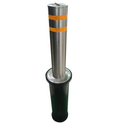 Yellow Or Custom Colors Manual Bollards With Diameter 114mm And Safetyfeatures Reflective Strips For Visibility Ideal For Traffic Control And Security