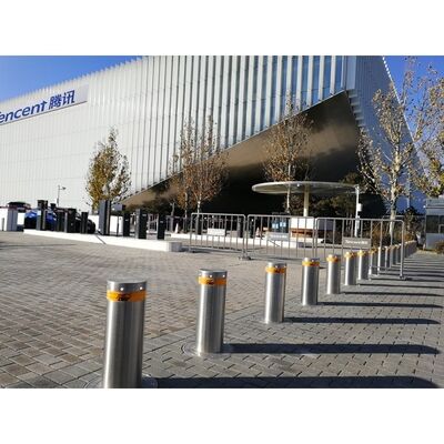 600mm-1000mm Height IP68 Rated 304/316 Stainless Steel Automatic Bollards for Roadway Safety