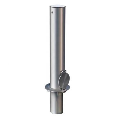 Black or OEM Removable Bollards 1000±5mm Height Above Ground 14mm /-2mm Cylinder Thickness Strong and Durable