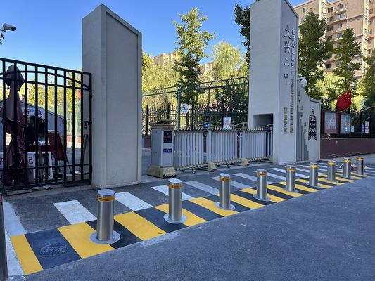 304 316 Stainless Steel Access Control System Automatic Retractable Driveway Bollards