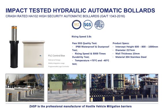 217mm Diameter Security Bollards for Perimeter Protection CE ISO9001-2015 Accredited