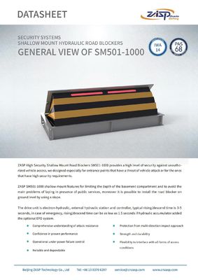 Roadway Safety Hydraulic Road Blocker For High Security Traffic Barrier