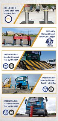 Secure Access Control with 900mm Intercept Height Automatic Bollards and 10±1mm Cylinder Thickness of Q235 Steel