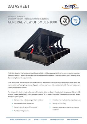 Hydraulic Crash Rated Road Blocker For Perimeter Protection Customizable
