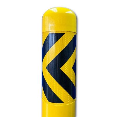 Roadway Safety Remote Control Parking Bollards Yellow Powder Pipe Cast 1000mm Height