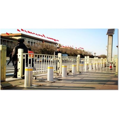 304/316 6mm Thickness Surface Mount Bollards Automatic Bollard System