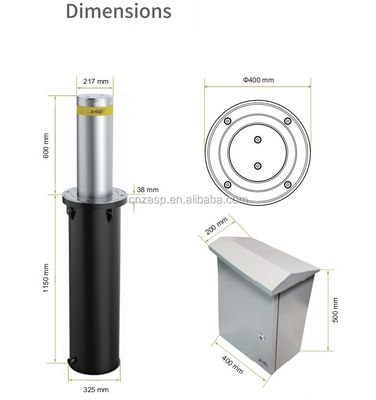 Remote Control Heavy Duty Removable Bollards Hydraulic Automatic Rising