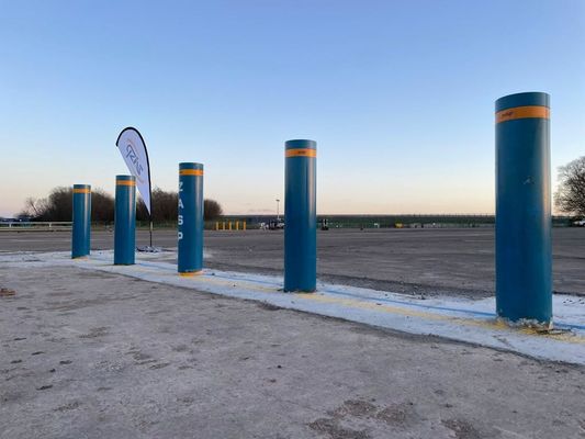 450mm Depth Blue M30 Telescopic Security Post Residential Driveway Bollards