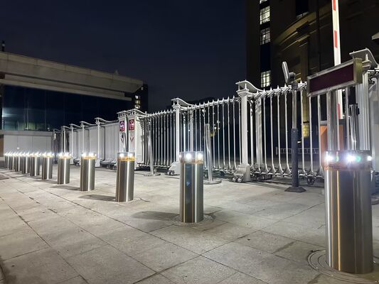 304 316 Stainless Steel Automatic Bollards with IP68 Rating and 600mm-1000mm Height for Vehicle Access Control