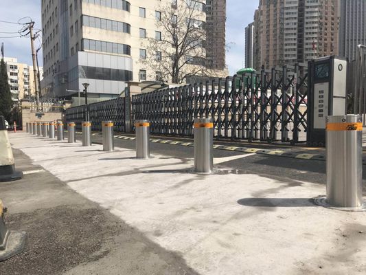 K4 M30 Stainless Steel Retractable Bollards Vehicle Security Bollards