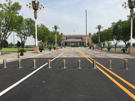 Security Automatic Car Park Bollards 6mm Thickness With LED Lights