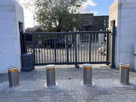 K4 Automatic Bollards with Customized Height 304 Stainless Steel and 3.8s Rising Time for Access Control