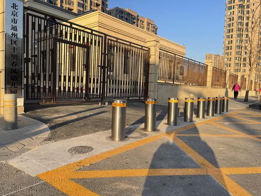 Automatic Remote Control Security Bollards With 304 316 Stainless Steel Material