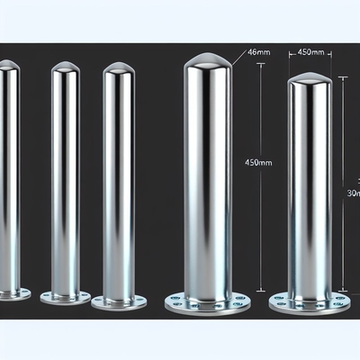 Stainless Steel Fixed Bollards 460mm x 1150mm Polished Finish