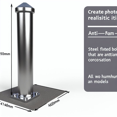 Stainless Steel Fixed Bollards Anti-Ram Anti-Corrosion 460x1150mm