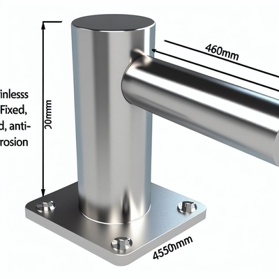 Stainless Steel Fixed Bollards Anti-Ram Anti-Corrosion 460x1150mm