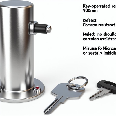Key-Operated Removable Bollard 900mm with Corrosion Resistance