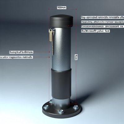 Key-Operated Removable Bollard 900mm with Corrosion Resistance