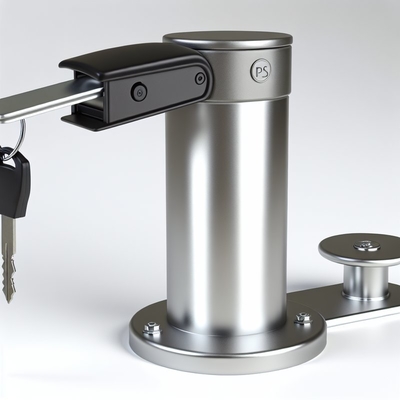 Surface Mount Manual Retractable Bollard with Key Lock