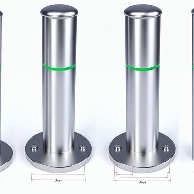 Stainless Steel Manual Bollards 3mm Wall Thickness Powder Coated