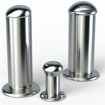 Stainless Steel Manual Bollards 3mm Wall Thickness Powder Coated