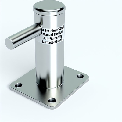 3mm Stainless Steel Manual Bollard Anti-Ramming Surface Mount