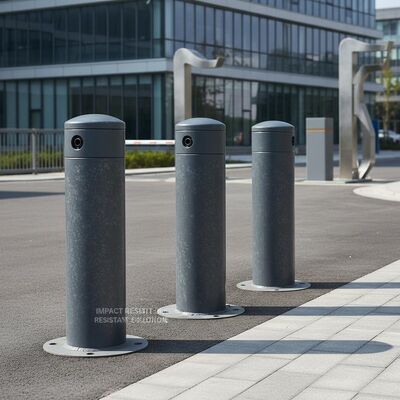 Hydraulic Security Bollards Hot Dipped Galvanized Power Coated Robust Vehicle Access Control Impact Resistant Solutions